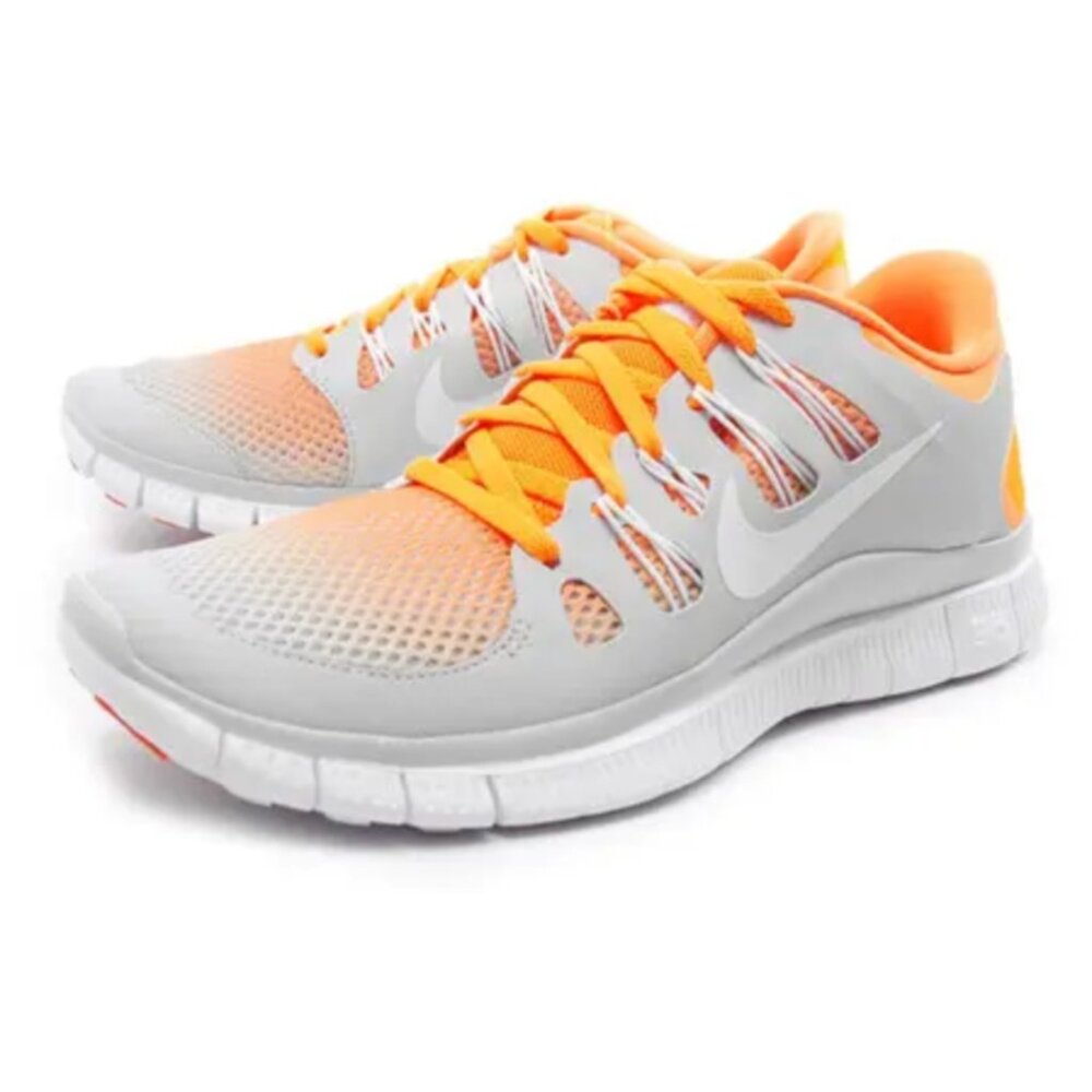 Nike Free 5.0+ Breathe Sneakers In Orange Ombre